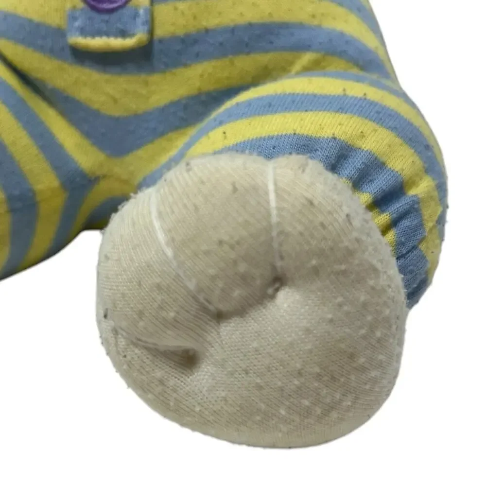 North American Bear Company Teddy Bear Plush Blue Yellow Striped Buttons